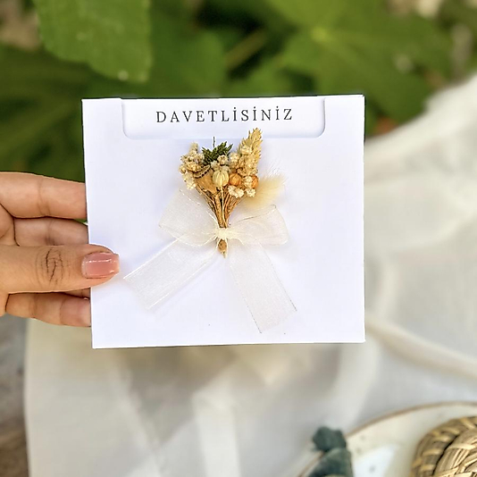 Fairy Çiçekli Davetiye