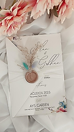 Şila Mühürlü Yarım Zarflı Davetiye