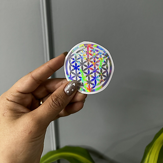 Yaşam Çiçeği 7 cm Hologram Folyo