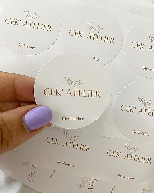 5 cm Kuşe Sticker 100'lü Paket