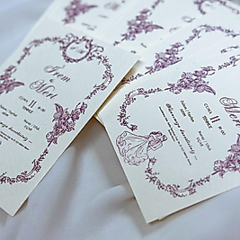 Lavinya Dokulu Kağıda Baskı Davetiye Zarfsız