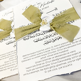 Mısra Mühürlü El Yırtmalı Davetiye