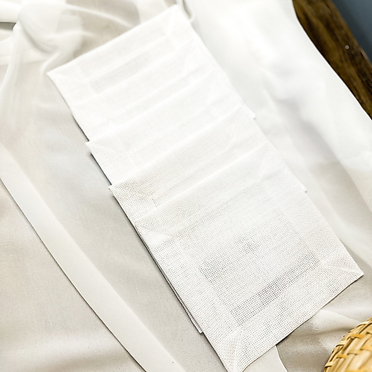 Linen Kumaş İşlemelik Kokteyl Peçete 6 Adet