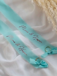 SU YEŞİLİ SÖZ & NİŞAN YÜZÜK KURDELESİ KİŞİYE ÖZEL YALDIZLI YAZILI