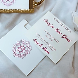 Freya Zarfı Baskılı Mini Davetiye