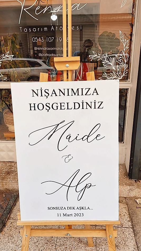 KARŞILAMA PANOSU KİŞİYE ÖZEL BASKILI