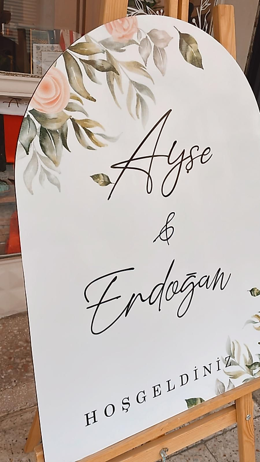 KARŞILAMA PANOSU BASKILI ÖZEL KESİMLİ