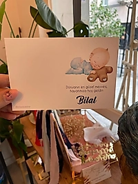 AYICIK VE BEBEK BASKILI MAKROME KARTI 10X15 CM