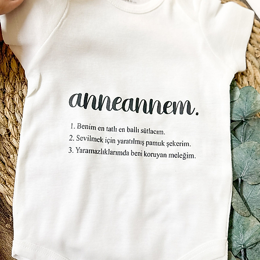 Anneannem Baskılı Bebek Çıtçıtlı Body