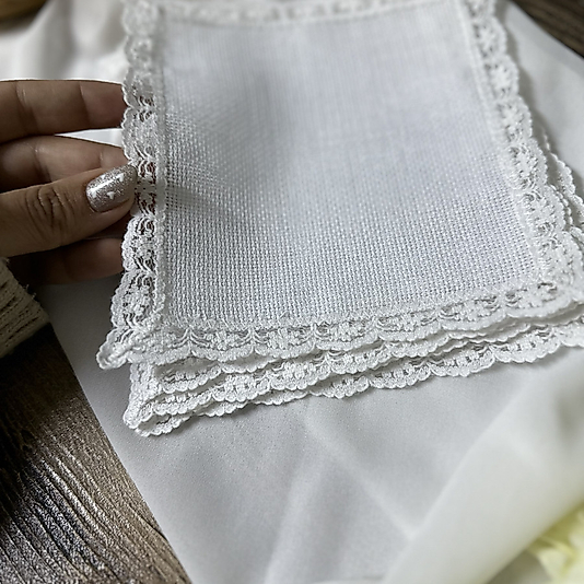 Dantel Kenarlı Linen Servis Peçetesi 6 Adet