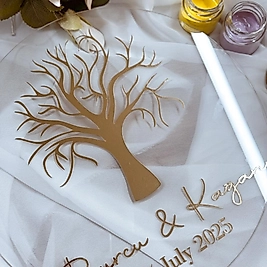 Şeffaf Hayat ağacı etkinlik Pano 2 li Boya ile Birlikte