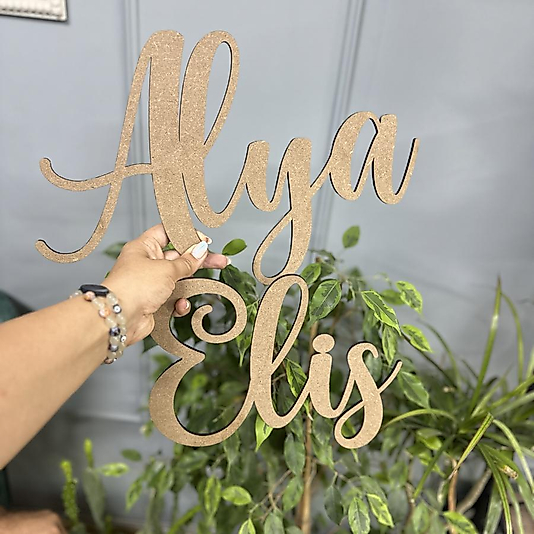 Ahşap Yazı 60 cm