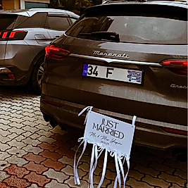 Araba Önü Düğün İçin Plaka Yazı