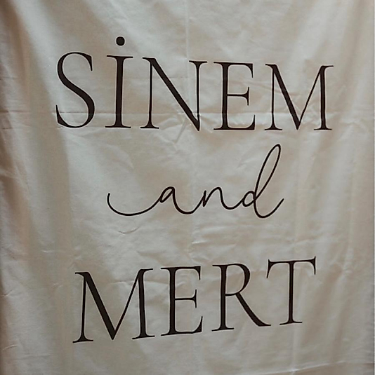 2x1 metre arka plan baskılı Kumaş