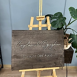 Ahşap Karşılama Panosu