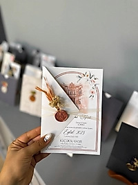 Suzi Mühürlü İllüstrasyonlu Davetiye