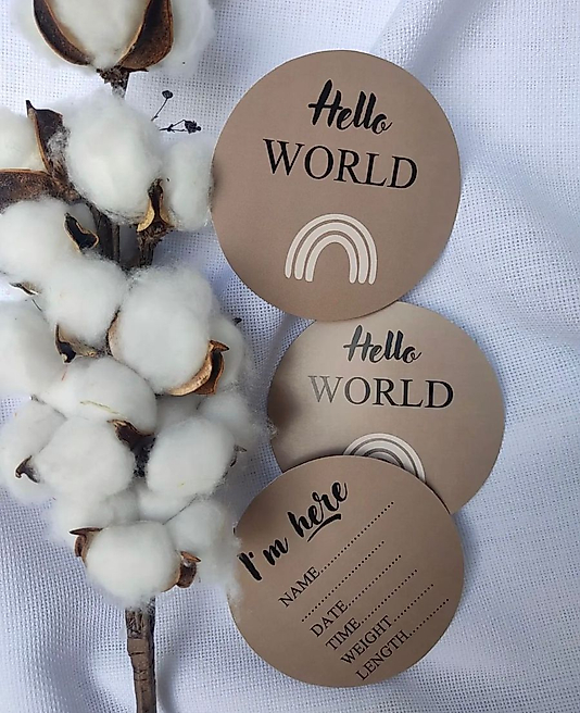 HELLO WORLD YUVARLAK 10 CM KARTLAR 50'Lİ