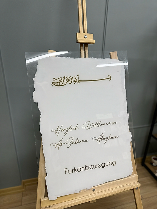 Arapça Yazılı Arkası Boyalı Karşılama Panosu