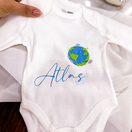 Atlas Bebek Hediyeliği Çıtçıtlı Baskılı Body