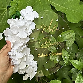 Mila Beyaz Çiçekler İncili Kapı Süsü