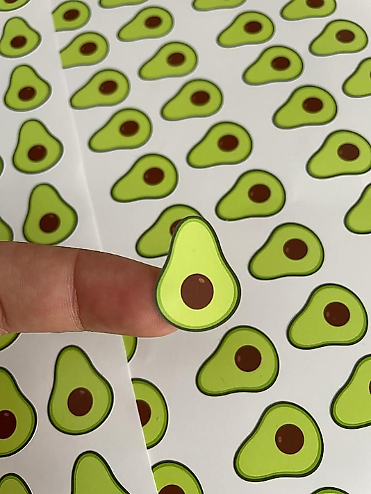 AVAKADO ETİKET 1 CM ÖZEL KESİMLİ 50 ADET
