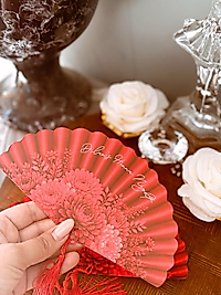 Kişiye Özel İsim Baskılı Henna Mini Yelpaze