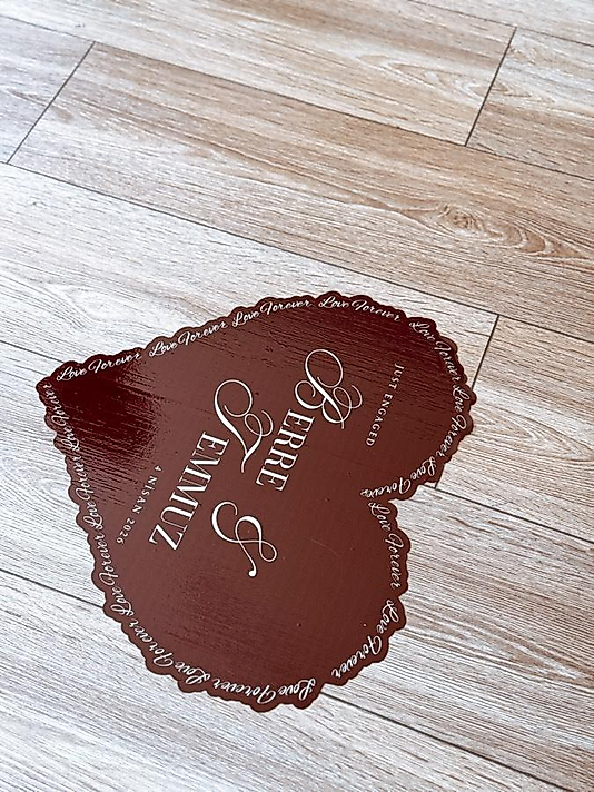 50 cm Love Forever Kişiye Özel Baskılı Zemin Baskısı