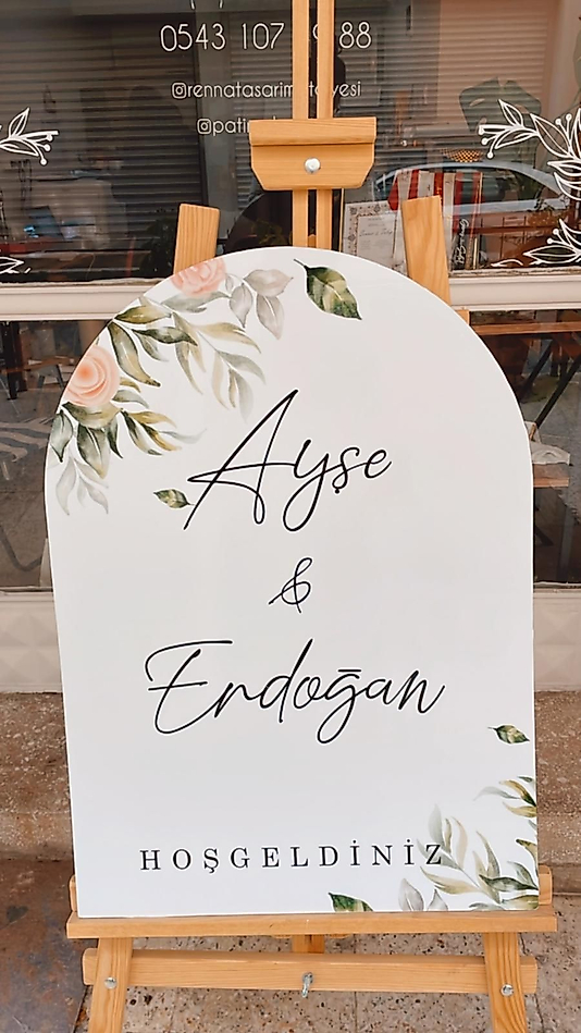 KARŞILAMA PANOSU BASKILI ÖZEL KESİMLİ