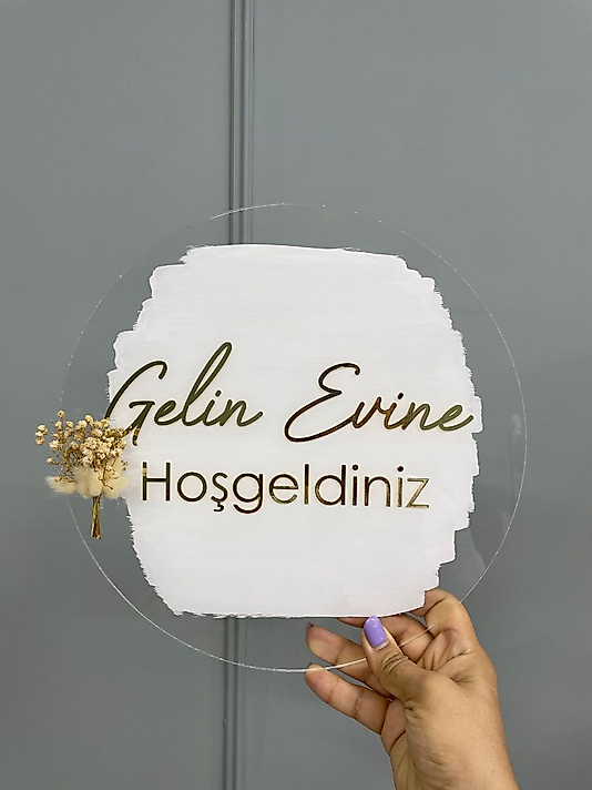 Gelin Evine Hoşgeldiniz Kapı Süsü 30 cm