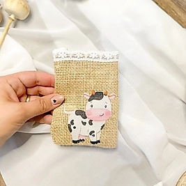 Mimi Baskılı Hasır Boş Kese