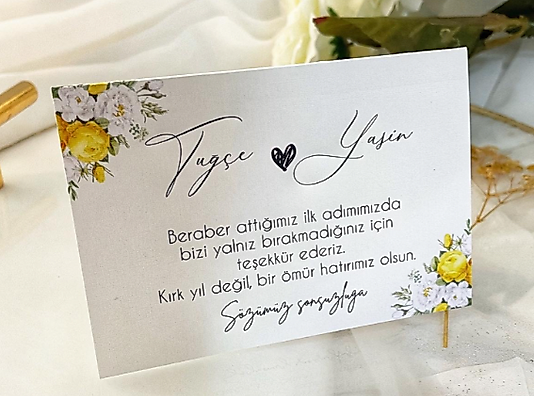 Kasımpatı Masa Kartı