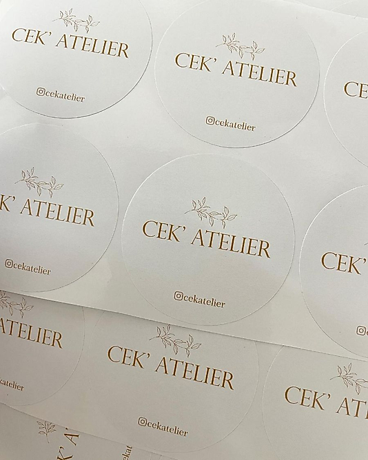 5 cm Kuşe Sticker 100'lü Paket