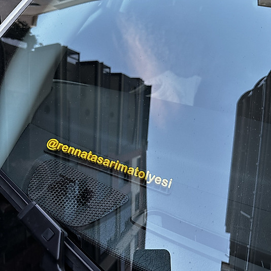 Araba Yazısı 3 Boyutlu Kişiye Özel