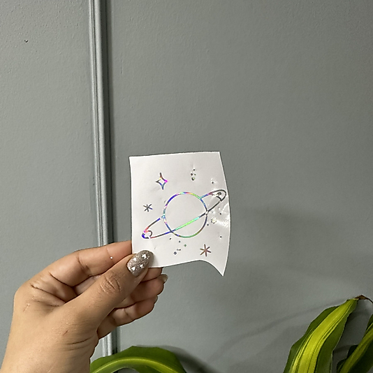 Galaksi 7 cm Hologram Folyo