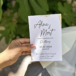 Alina El Yırtmalı Mühürlü Davetiye