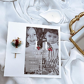 İrva Çiçekli Davetiye