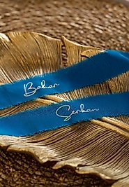 40 CM GELİN BUKETİ KURDELESİ YAZI VE RENK KİŞİYE ÖZEL