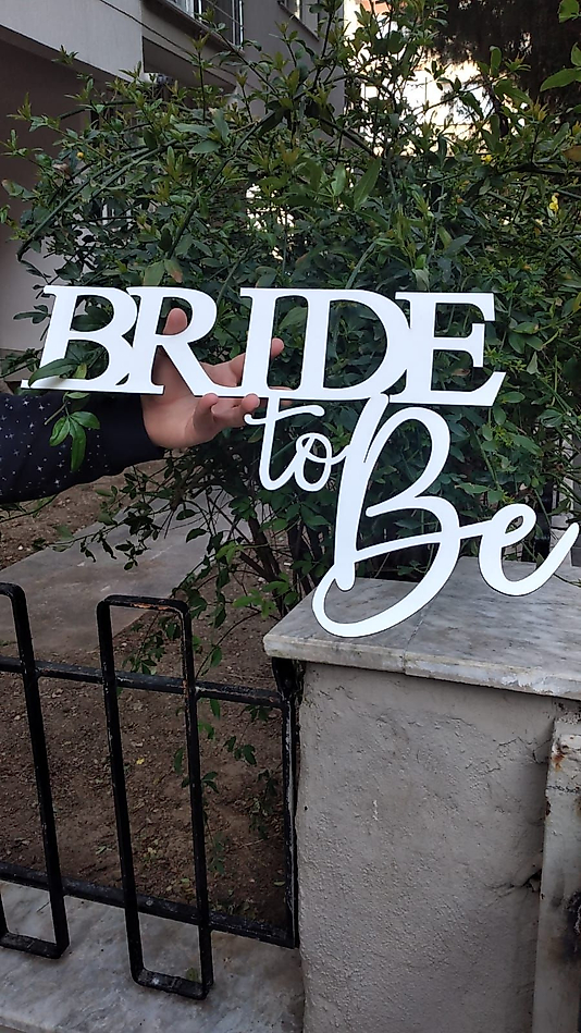 Bride To Be Beyaz Ahşap Mdf Yazı