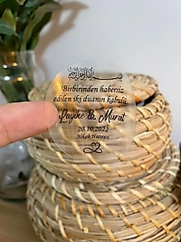 ŞEFFAF  STİCKER 4X5 CM KİŞİYE ÖZEL