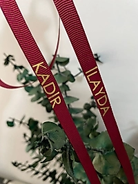 İNCE BORDO GORGREN SÖZ & YÜZÜK KURDELESİ KİŞİYE ÖZEL