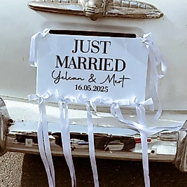 Remi Araba Yazısı Plaka Kurdeleli