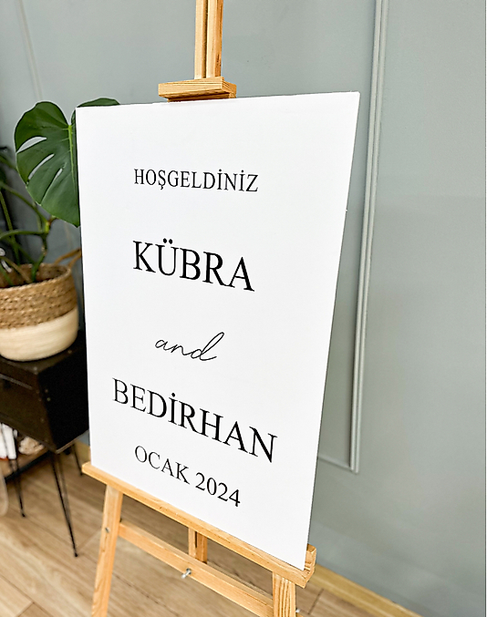 Zena Baskılı Kişiye Özel Karşılama Panosu