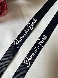 SİYAH ÜZERİ BEYAZ YAZILI SÖZ & NİŞAN YÜZÜK KURDELESİ