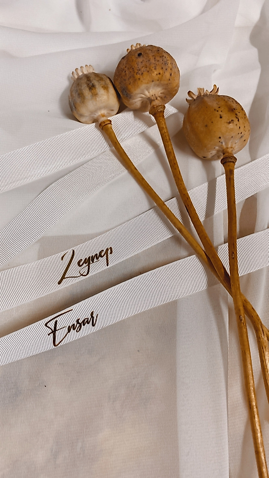 2 cm Beyaz Grogren Gold Yazılı Kurdele
