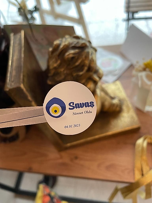 NAZAR BONCUKLU STİCKER YAPIŞKANLI ETİKET 3 CM