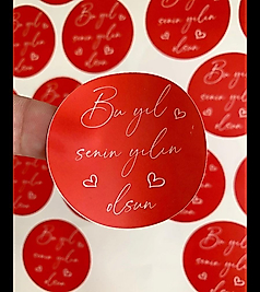 Bu Yıl Senin Yılın Olsun/Opak Etiket/ 50 li Paket