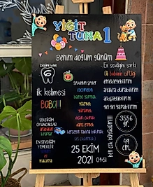 DOĞUM GÜNÜ PANOSU RENKLİ KARŞILAMA PANO 50X70 CM