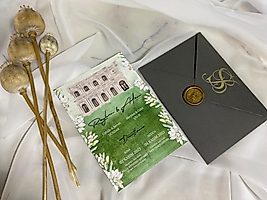 Murphy İllüstrasyonlu Mühürlü Davetiye