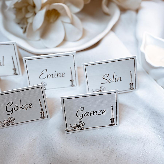 Çift Yönlü Baskılı Mini Masa Kartı