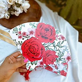 Henna Baskılı Yelpaze Hediyelik